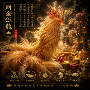 ✦ 財金狐龍 ✦  金龍掌天財， 靈狐聚地運