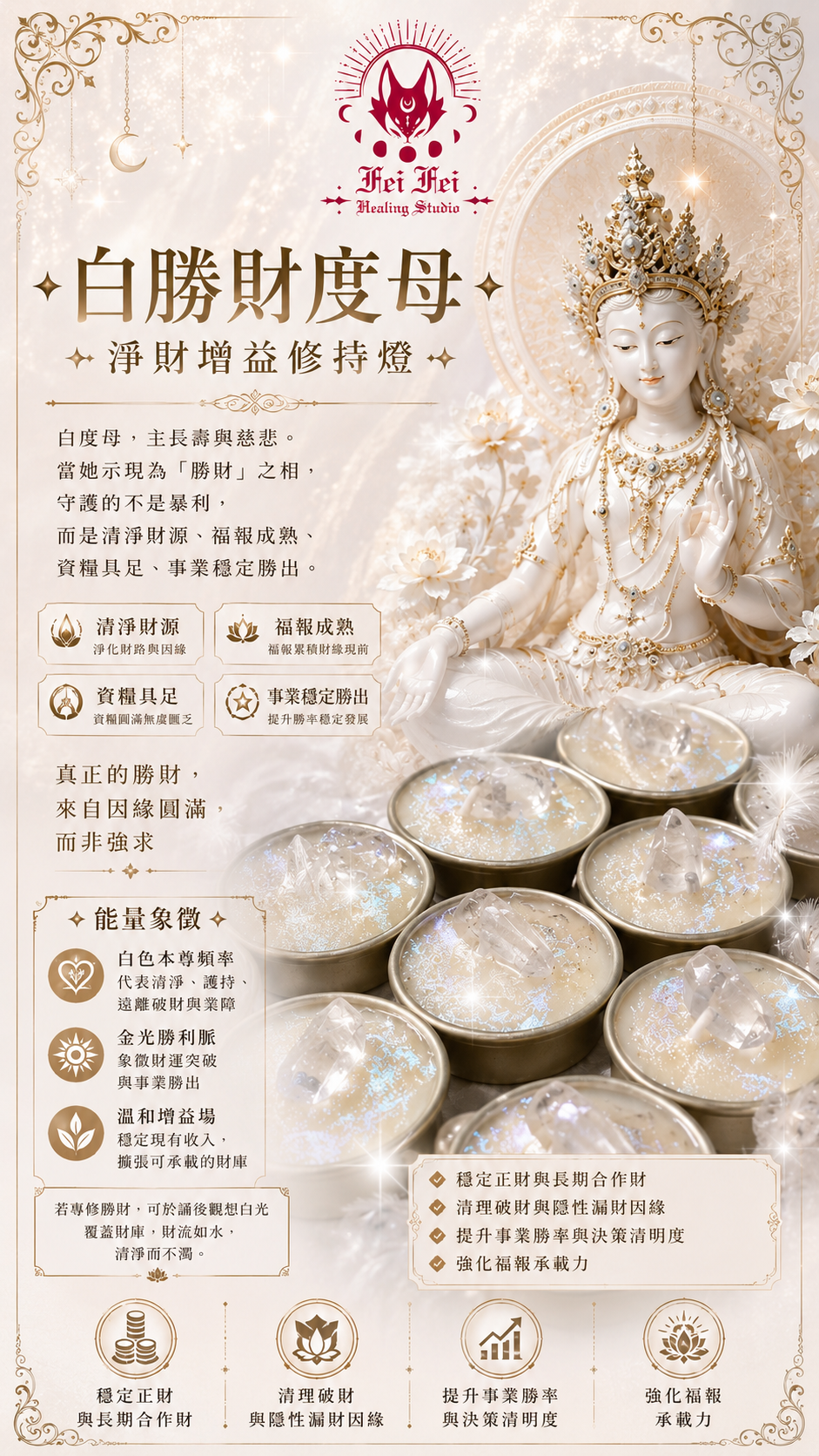 ✦ 白勝財度母｜淨財增益修持燈 ✦