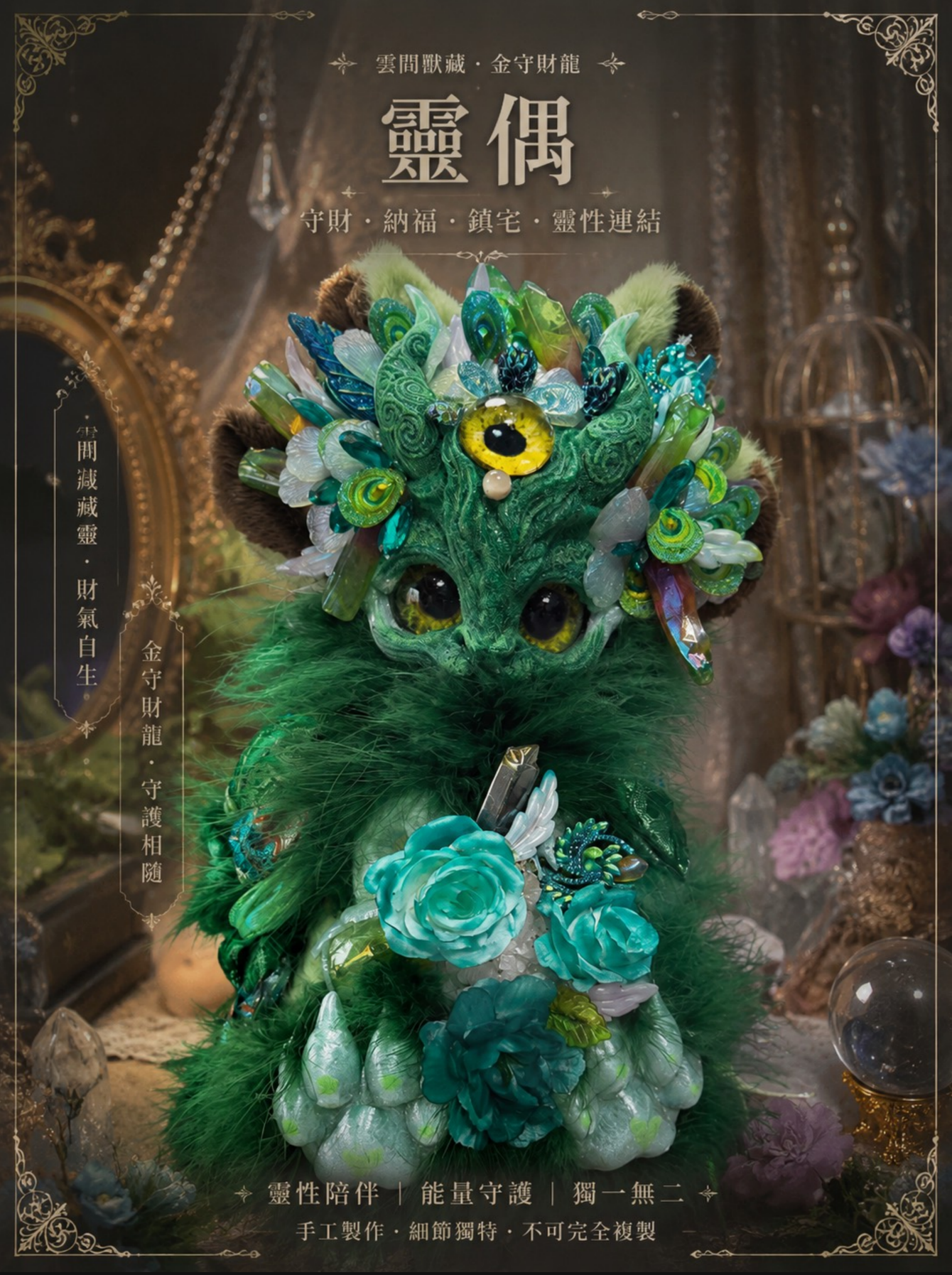 雲間獸藏 金守財龍|守財 納福 鎮宅 靈性連結