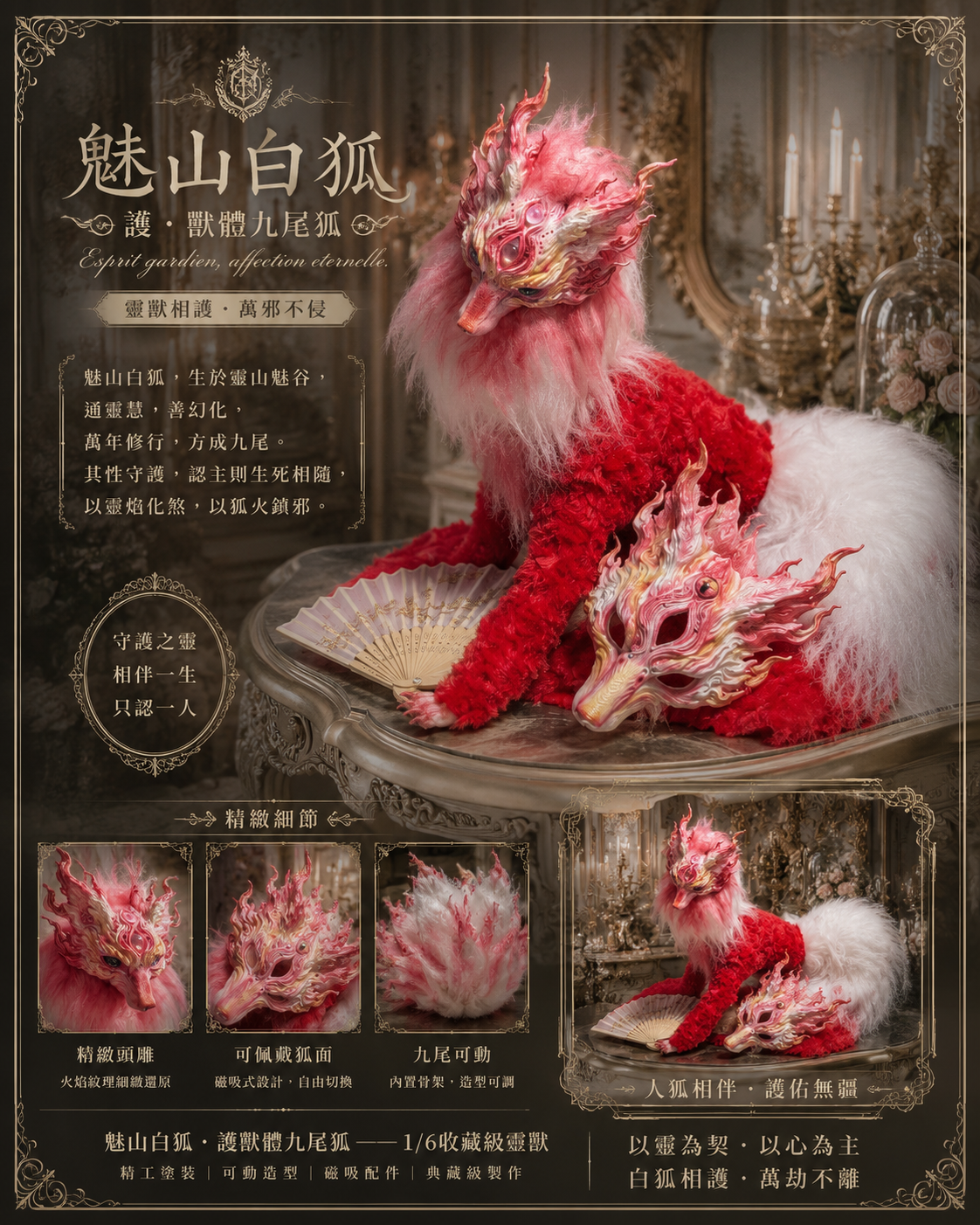 魅山白狐｜護．獸體九尾狐